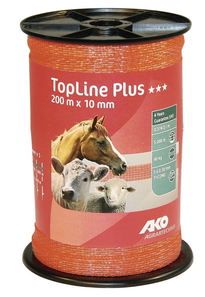 TopLine Plus Weidezaunband orange 10 mm / 200 m