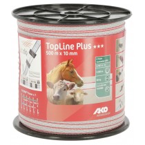 TopLine Plus Weidezaunband weiß/rot 10 mm / 500 m