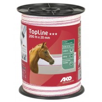 TopLine Plus Weidezaunband weiß/pink Ø 20 mm / 200 m