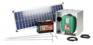 Starterset Weidezaungerät AKO Mobil Power AN 5500 inkl. 45 Watt Solarmodul