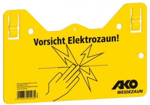 Warnschild - Vorsicht Elektrozaun!