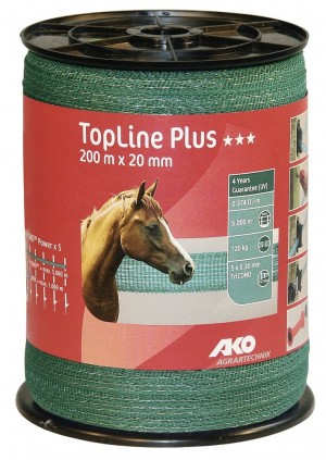 TopLine Plus Weidezaunband grün 20 mm / 200 m