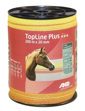 TopLine Plus Weidezaunband gelb/orange 20 mm / 200 m